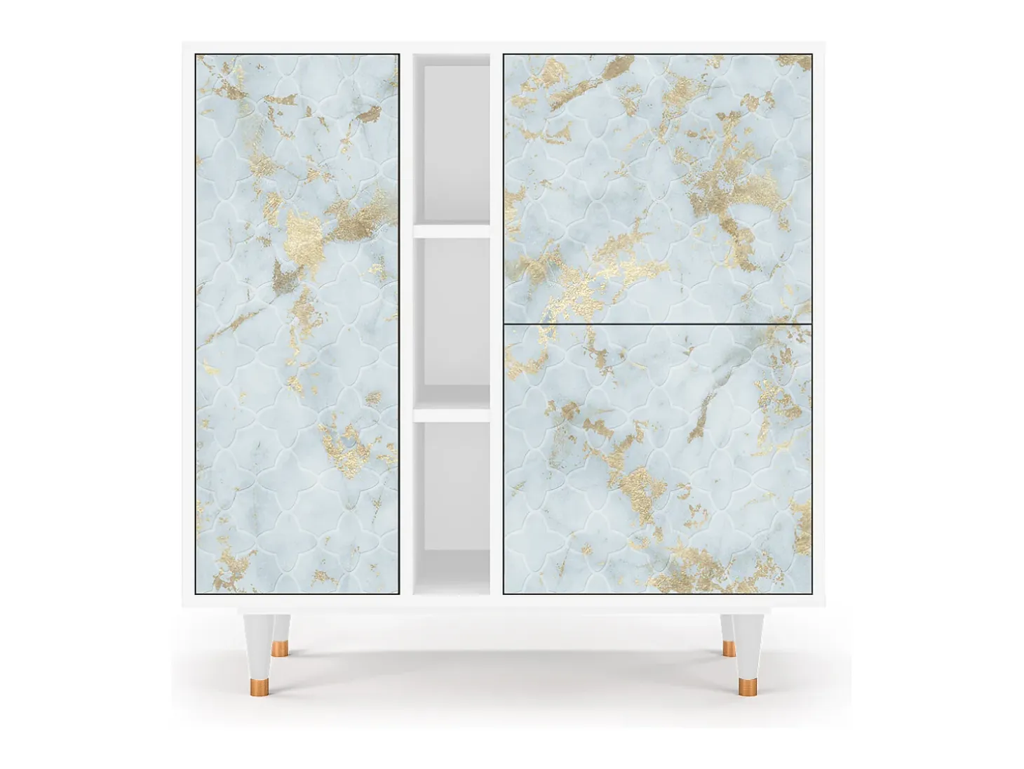 Aparador - 94х96х41 cm - BS5 - Golden Waves, Blanco
