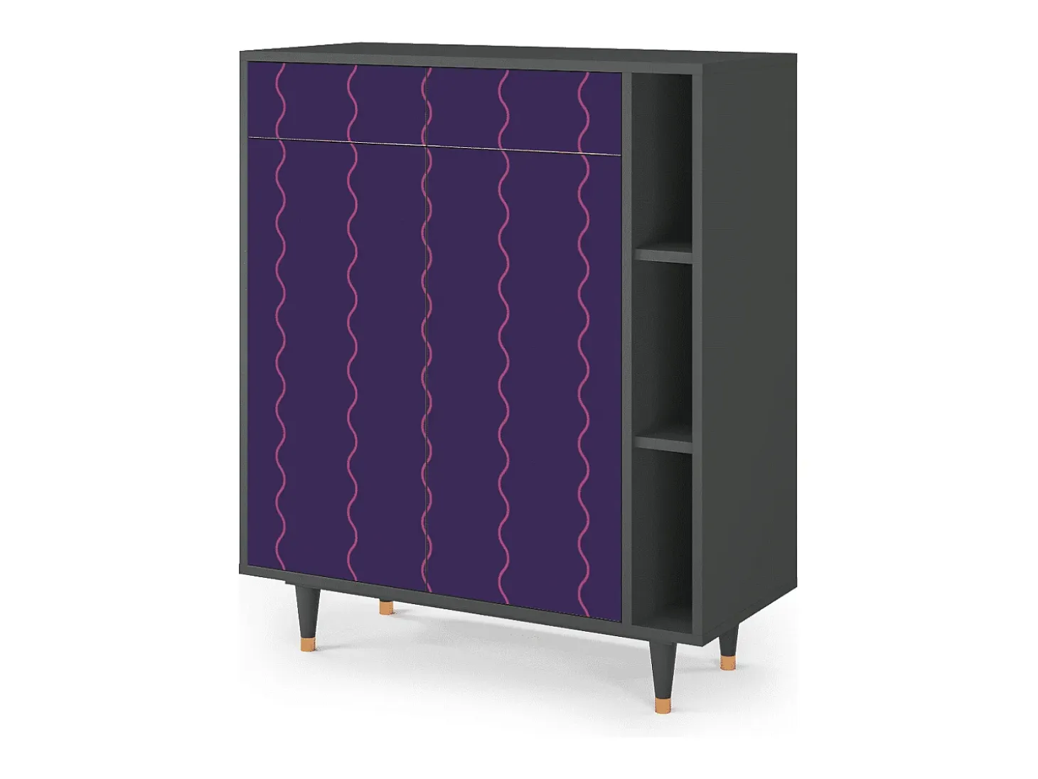 Aparador - 96х110х41 cm - BS6 - Grape Maccaroni, Antracita