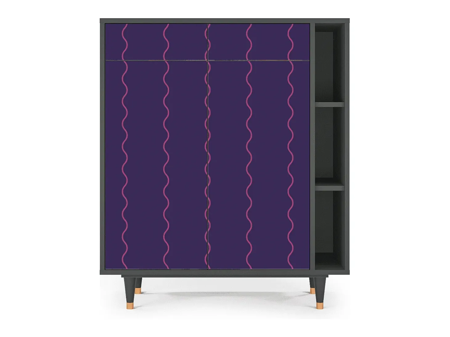 Aparador - 96х110х41 cm - BS6 - Grape Maccaroni, Antracita