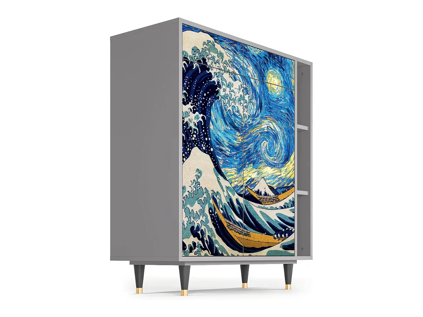 Aparador - 96х110х41 cm - BS6 - Great Wave, Gris