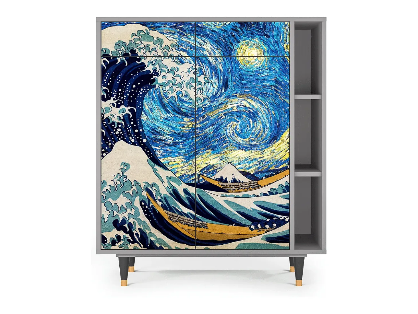 Aparador - 96х110х41 cm - BS6 - Great Wave, Gris