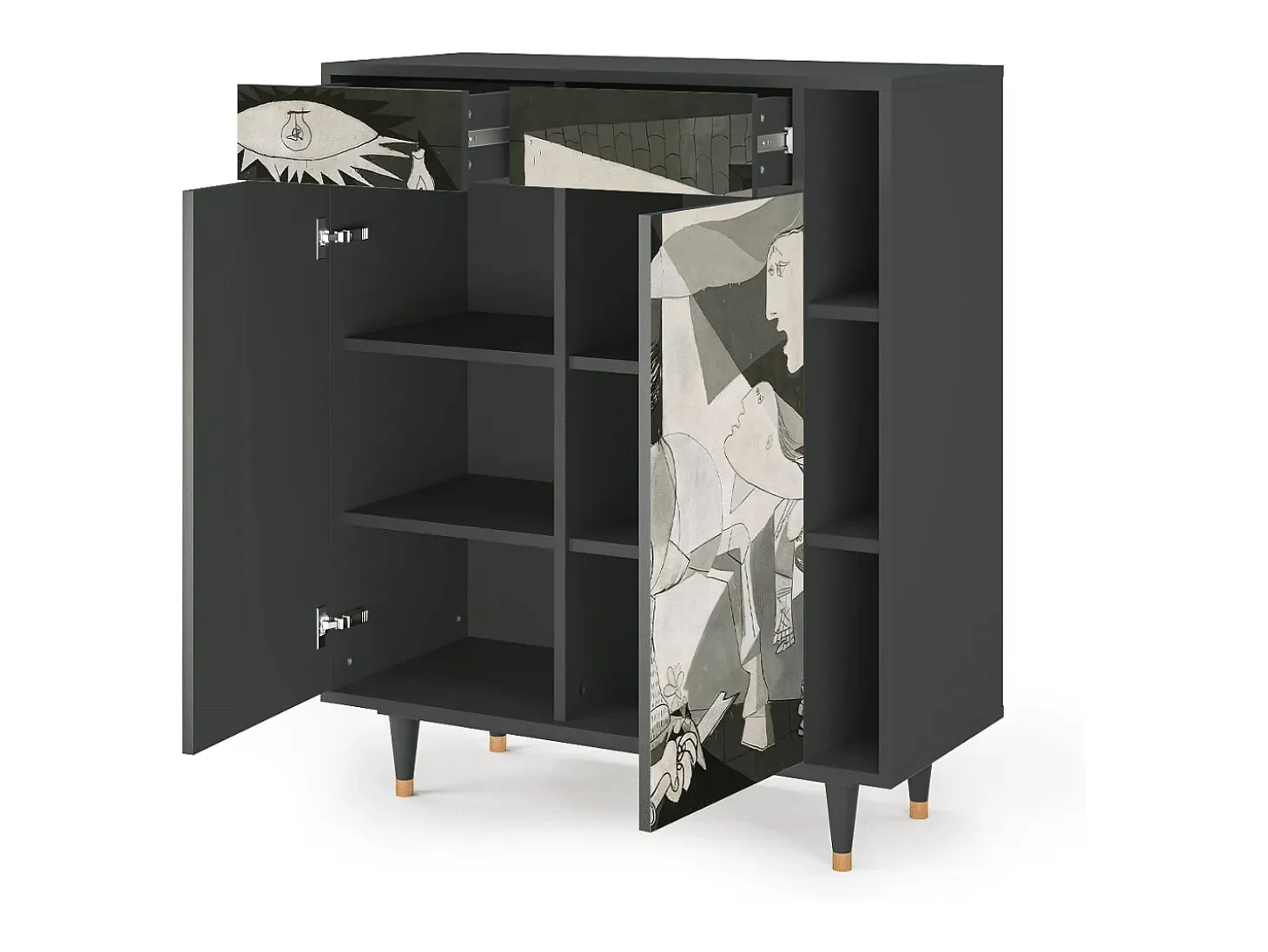 Aparador - 96х110х41 cm - BS6 - Guernica by Picasso, Antracita