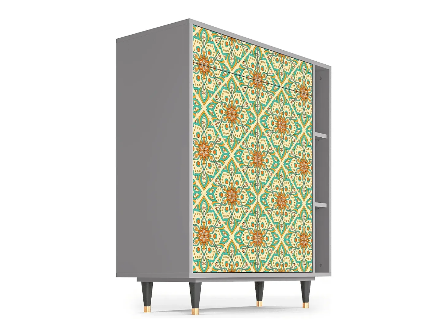 Aparador - 96х110х41 cm - BS6 - Hindu Daisy, Gris