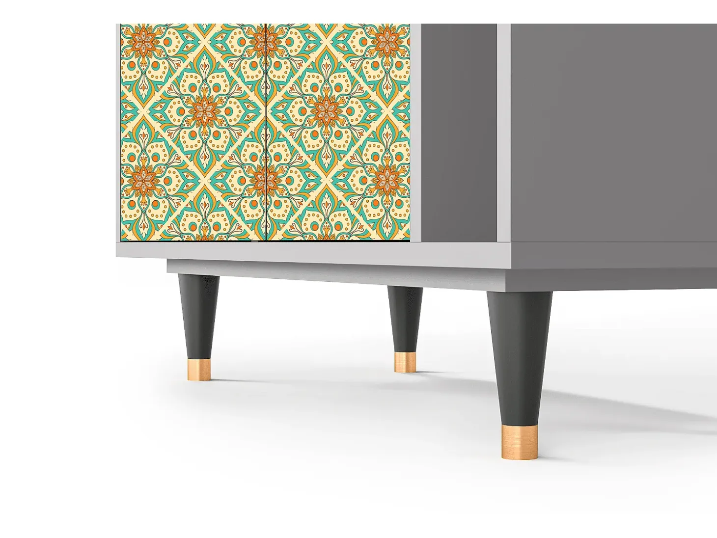Aparador - 96х110х41 cm - BS6 - Hindu Daisy, Gris