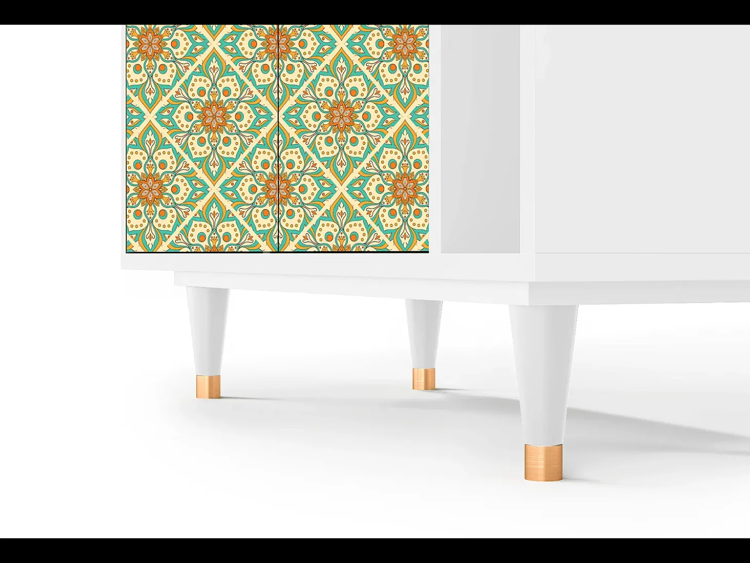 Aparador - 96х110х41 cm - BS6 - Hindu Daisy, Blanco