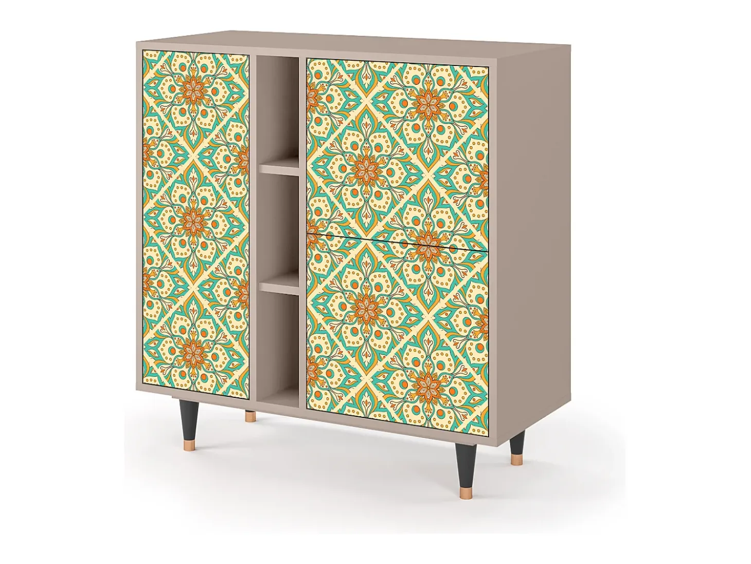 Aparador - 94х96х41 cm - BS5 - Hindu Daisy, Latte