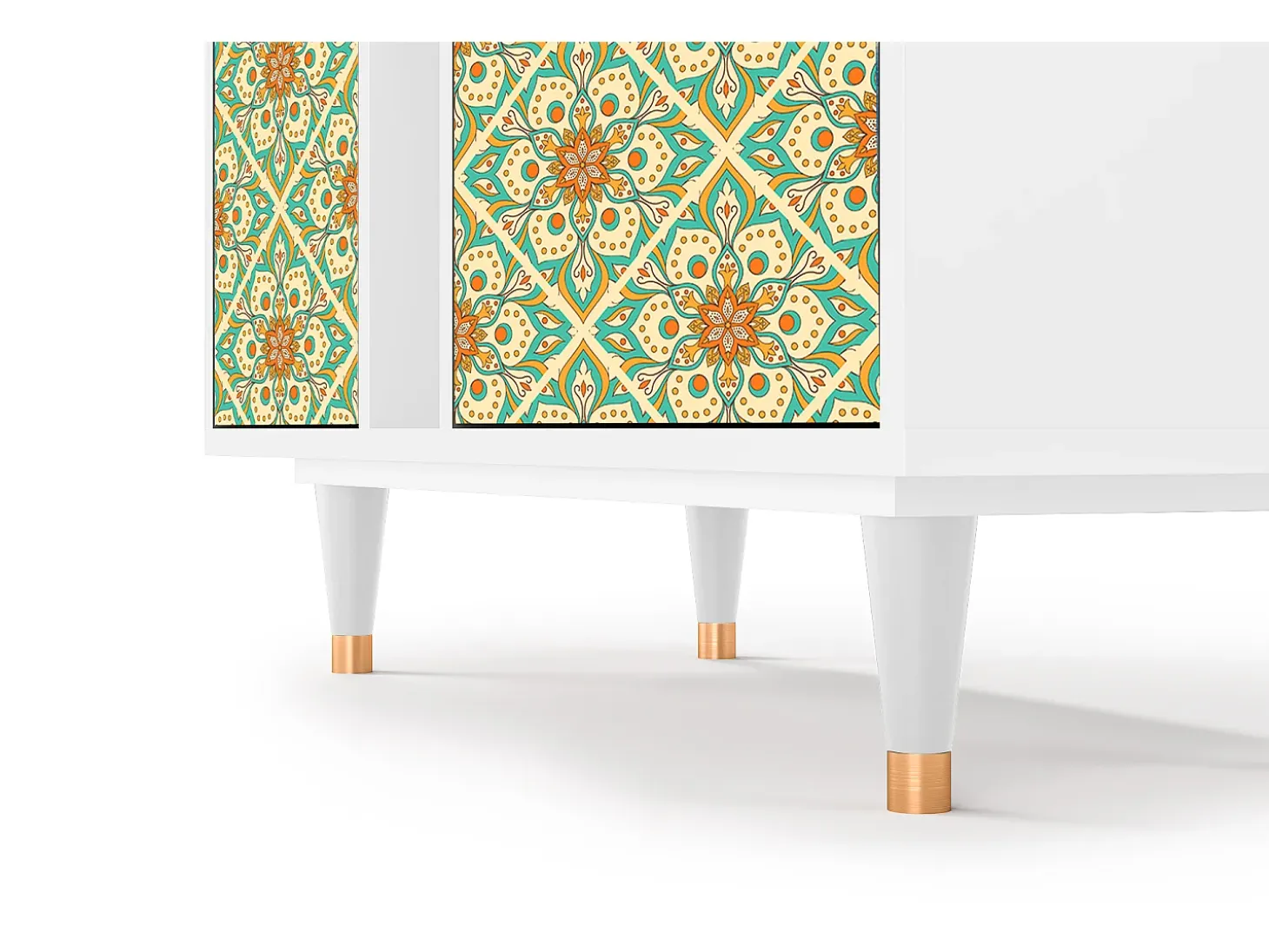 Aparador - 94х96х41 cm - BS5 - Hindu Daisy, Blanco