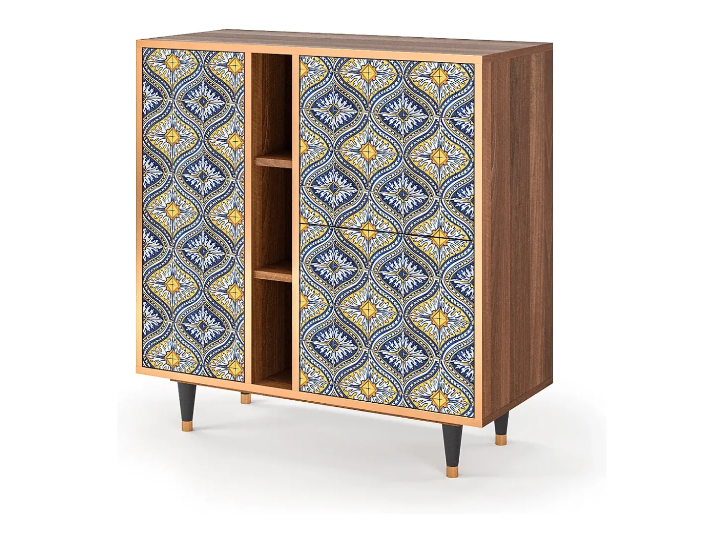 Aparador - 94х96х41 cm - BS5 - Illusory Pattern, Nogal