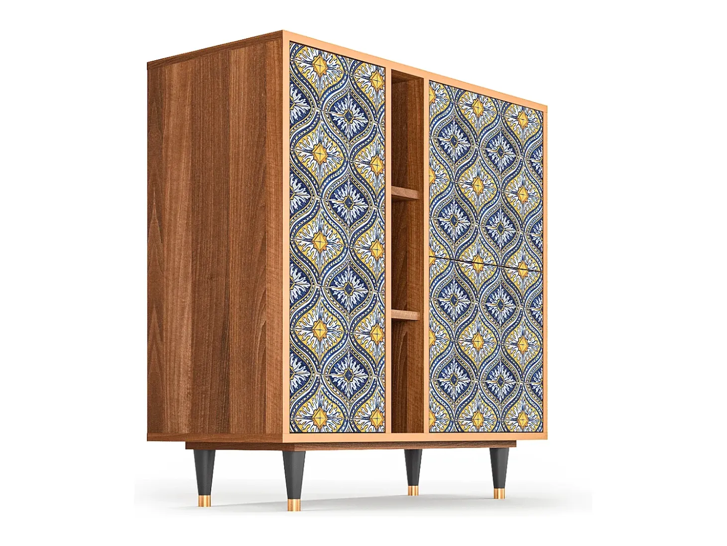 Aparador - 94х96х41 cm - BS5 - Illusory Pattern, Nogal