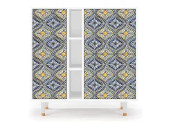 Aparador - 94х96х41 cm - BS5 - Illusory Pattern, Blanco