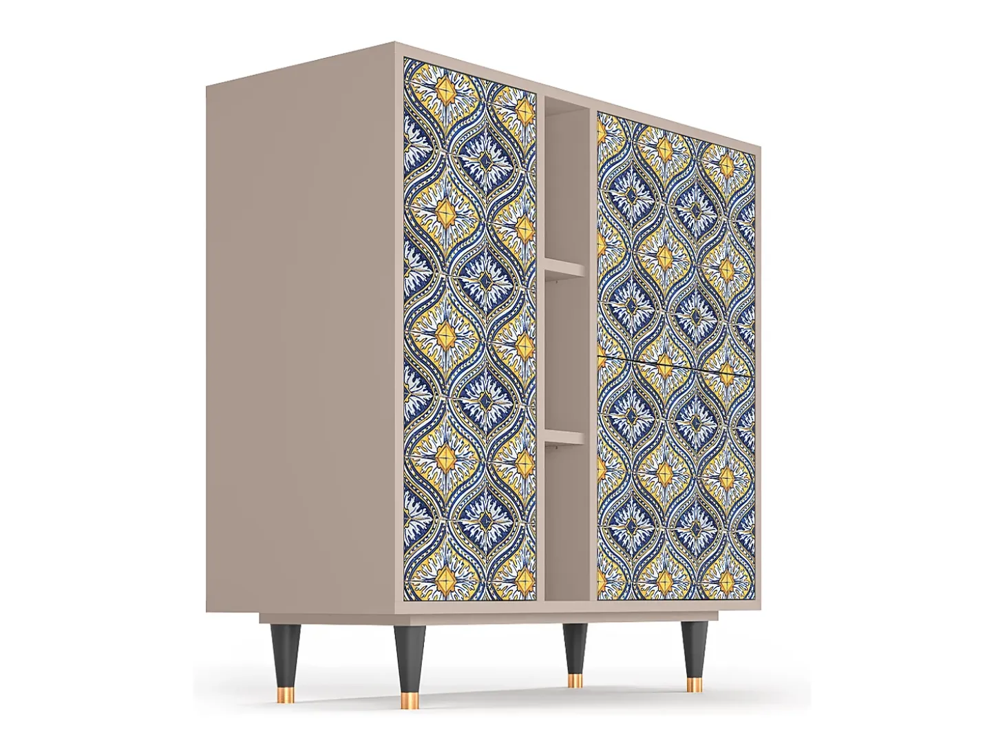 Aparador - 94х96х41 cm - BS5 - Illusory Pattern, Latte