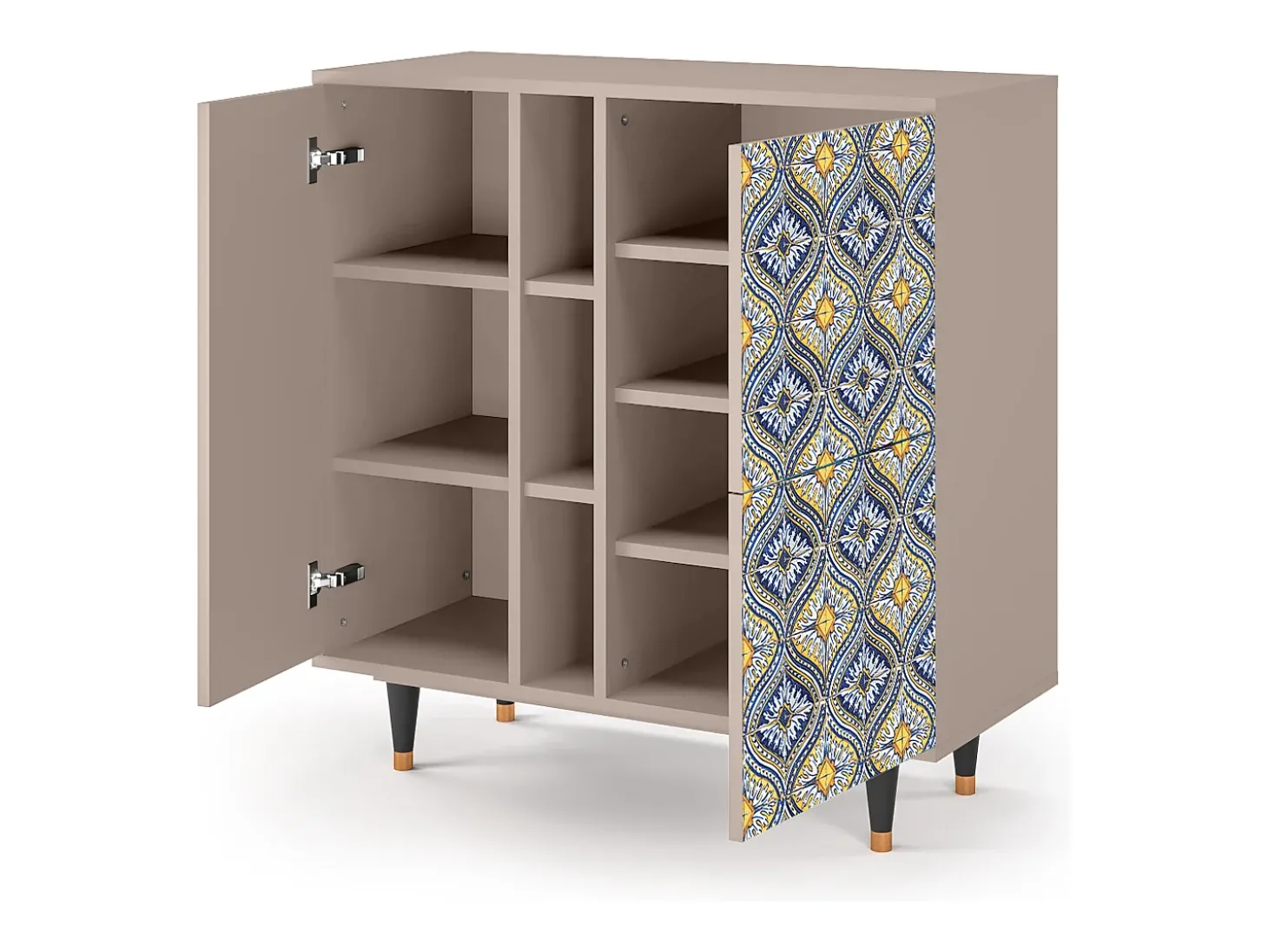 Aparador - 94х96х41 cm - BS5 - Illusory Pattern, Latte