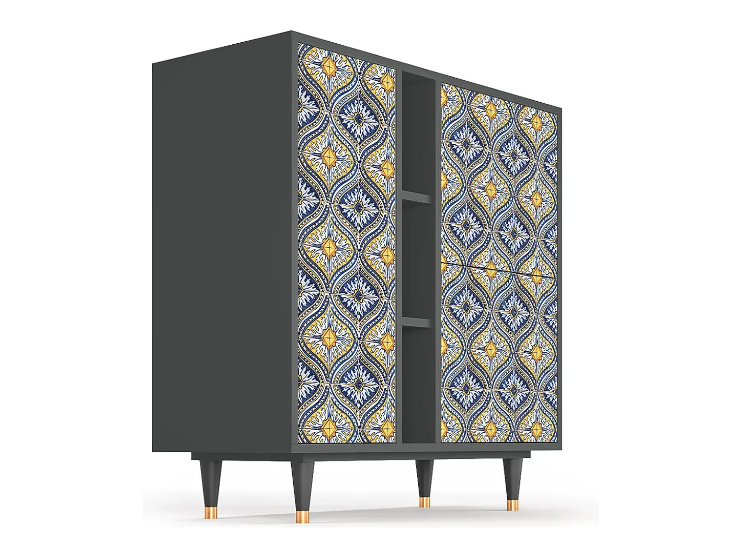 Aparador - 94х96х41 cm - BS5 - Illusory Pattern, Antracita