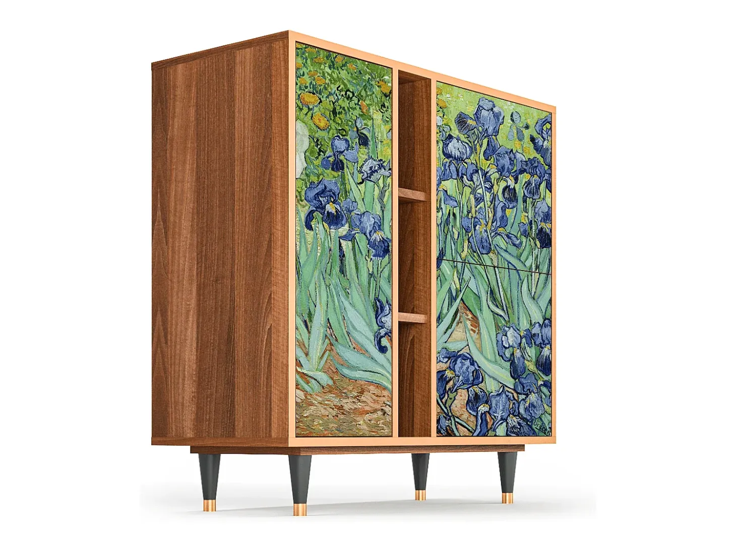 Aparador - 94х96х41 cm - BS5 - Irises , Nogal