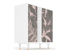 Aparador - 94х96х41 cm - BS5 - Issabelline Flower, Blanco