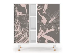 Aparador - 94х96х41 cm - BS5 - Issabelline Flower, Blanco