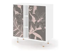 Aparador - 94х96х41 cm - BS5 - Issabelline Flower, Blanco