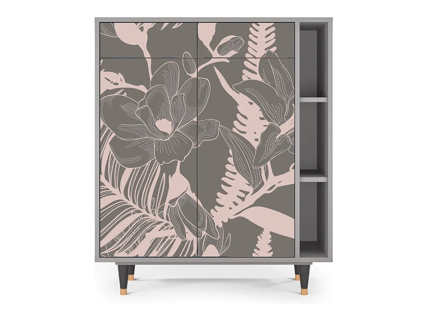 Aparador - 96х110х41 cm - BS6 - Issabelline Flower, Gris