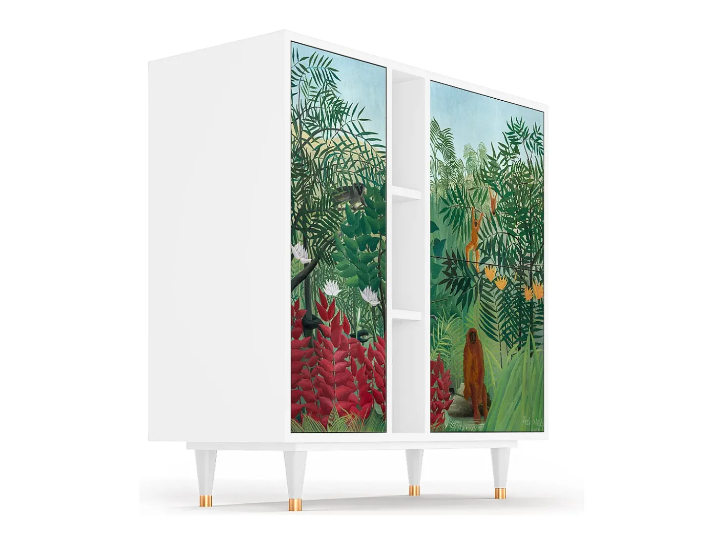Aparador - 94х96х41 cm - BS5 - Jungles in Paris, Blanco