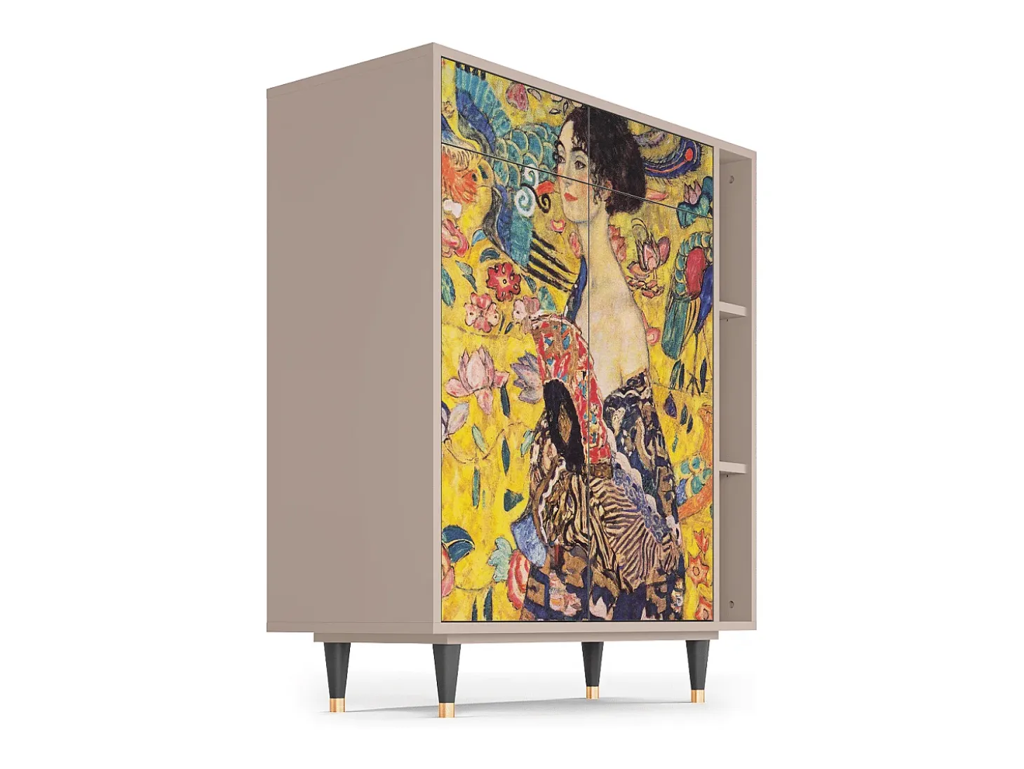 Aparador - 96х110х41 cm - BS6 - Lady with Fan by Klimt, Latte