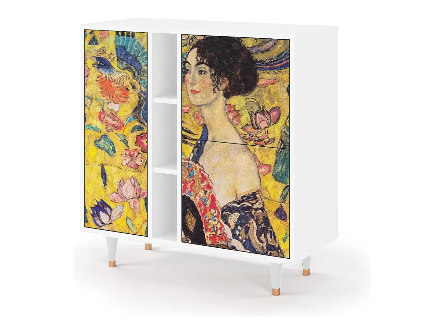 Aparador - 94х96х41 cm - BS5 - Lady with Fan by Klimt, Blanco