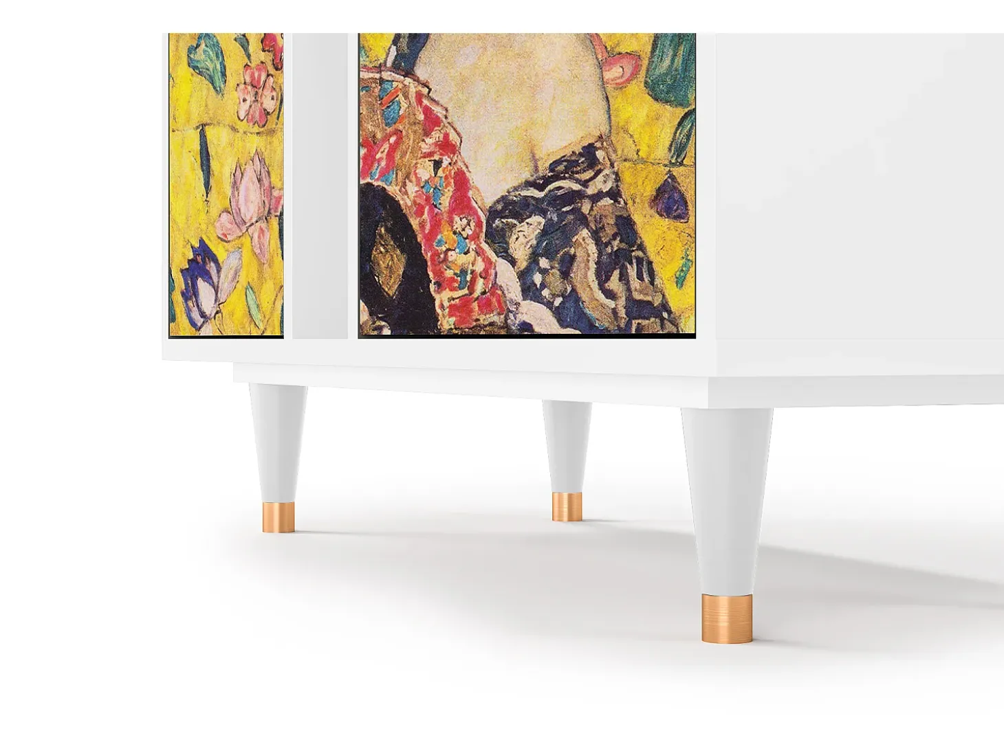 Aparador - 94х96х41 cm - BS5 - Lady with Fan by Klimt, Blanco