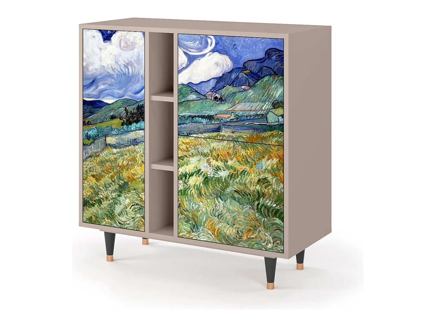 Aparador - 94х96х41 cm - BS5 - Landscape, Latte