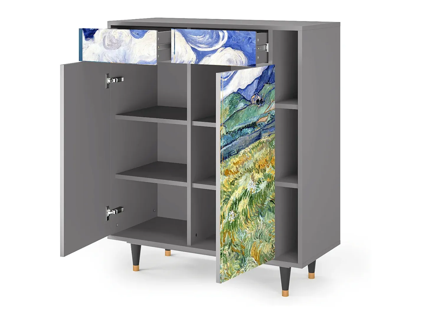Aparador - 96х110х41 cm - BS6 - Landscape, Gris