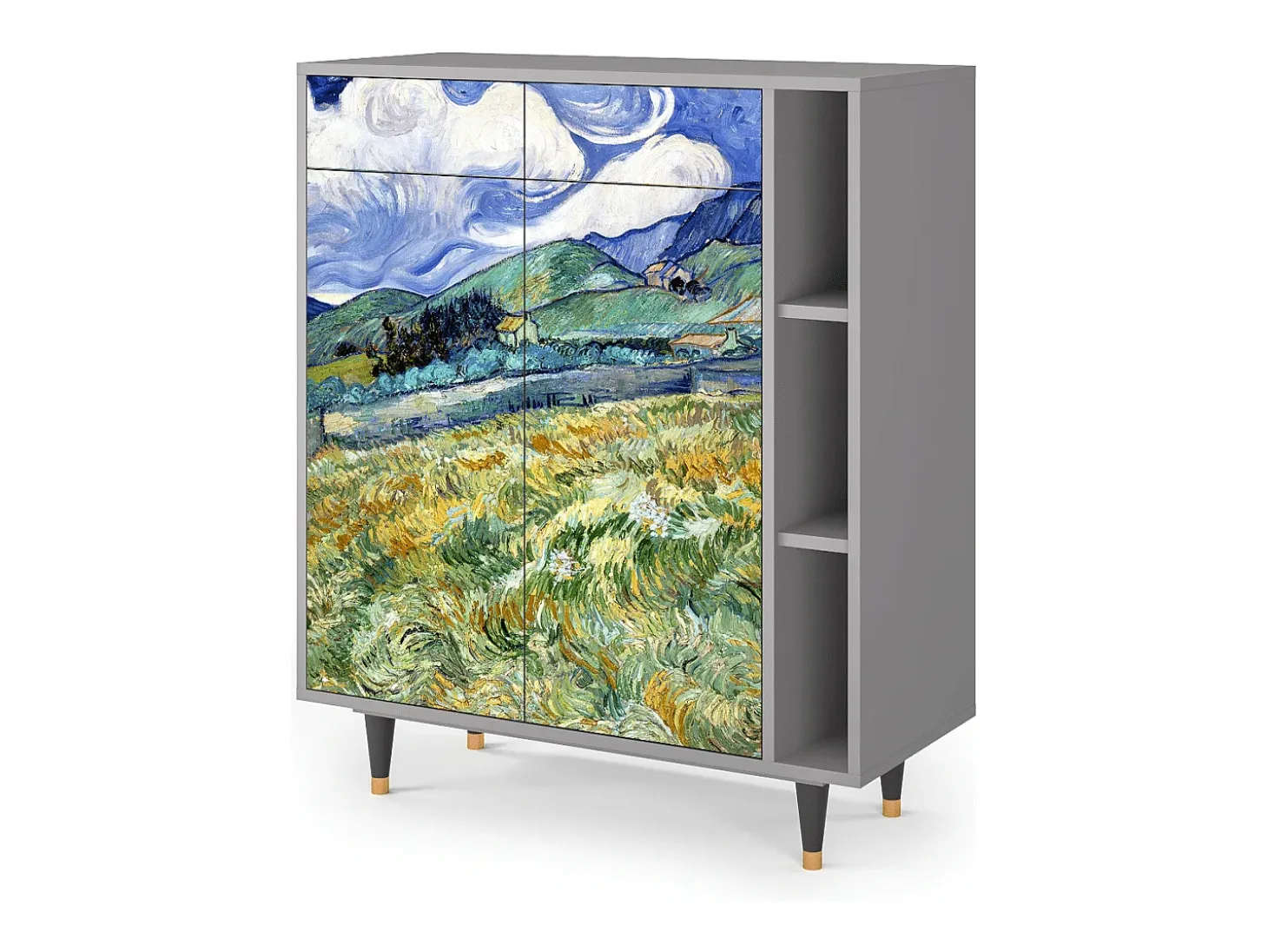 Aparador - 96х110х41 cm - BS6 - Landscape, Gris