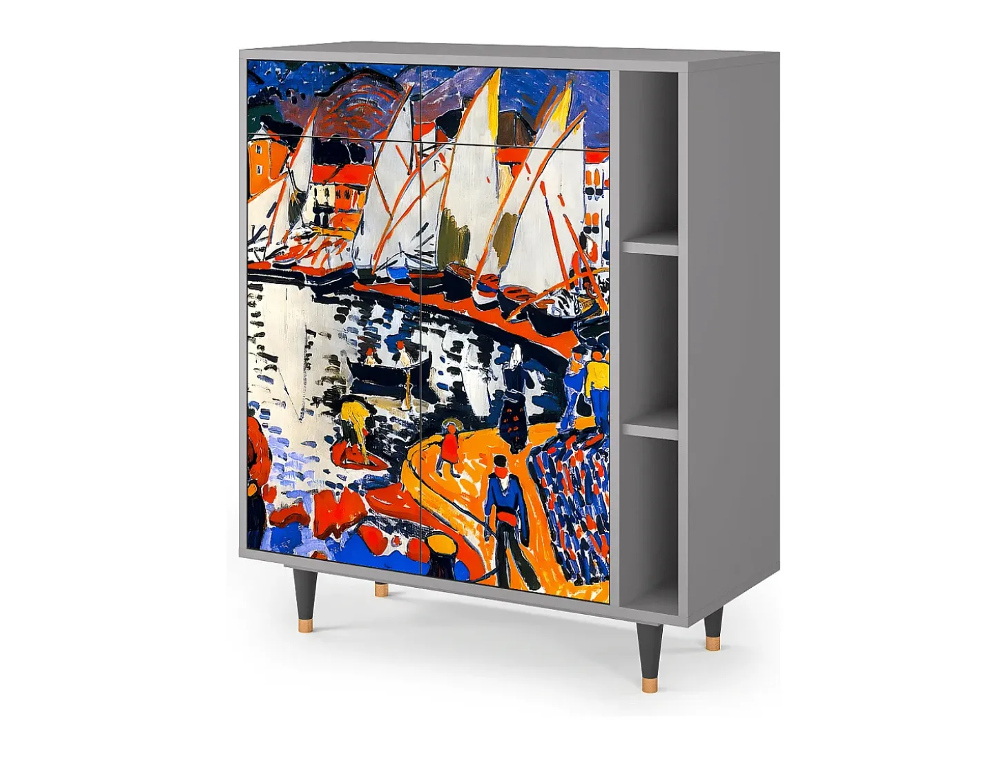 Aparador - 96х110х41 cm - BS6 - Le Séchage des voiles , Gris