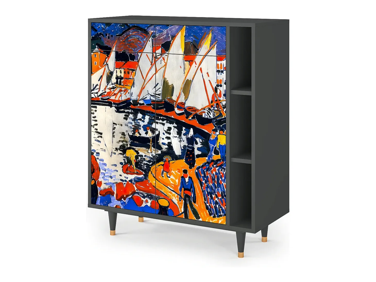 Aparador - 96х110х41 cm - BS6 - Le Séchage des voiles , Antracita