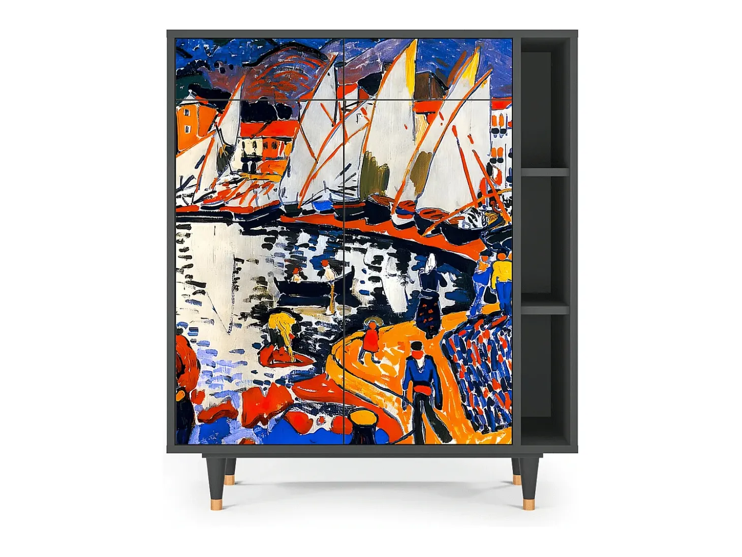 Aparador - 96х110х41 cm - BS6 - Le Séchage des voiles , Antracita