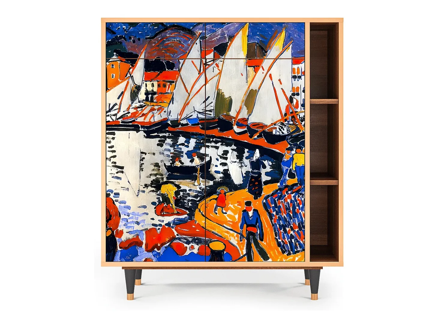 Aparador - 96х110х41 cm - BS6 - Le Séchage des voiles , Nogal
