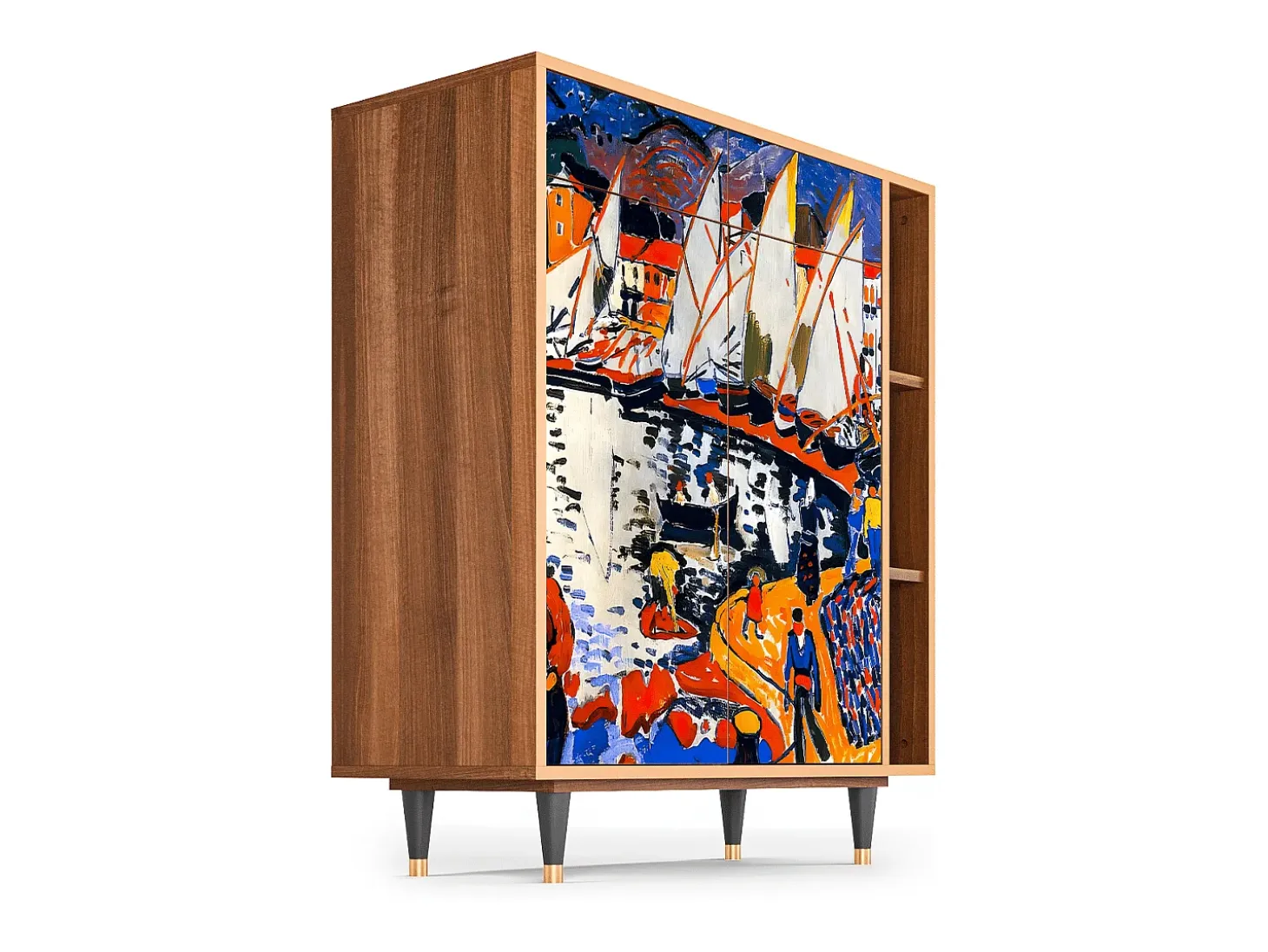 Aparador - 96х110х41 cm - BS6 - Le Séchage des voiles , Nogal
