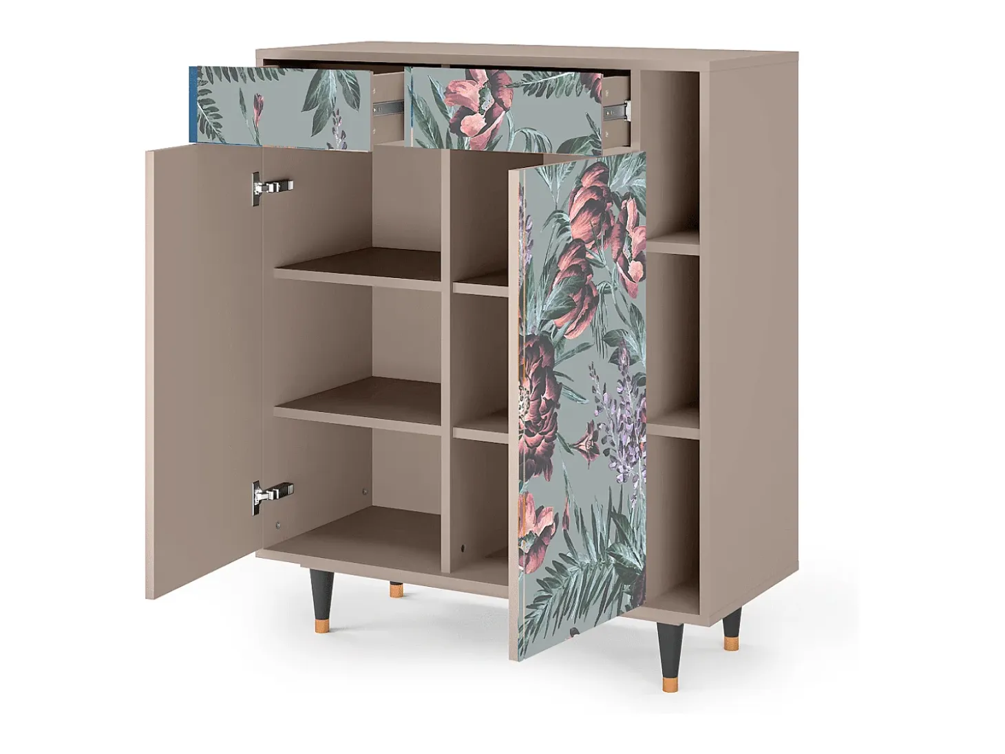 Aparador - 96х110х41 cm - BS6 - Light Peonies, Latte
