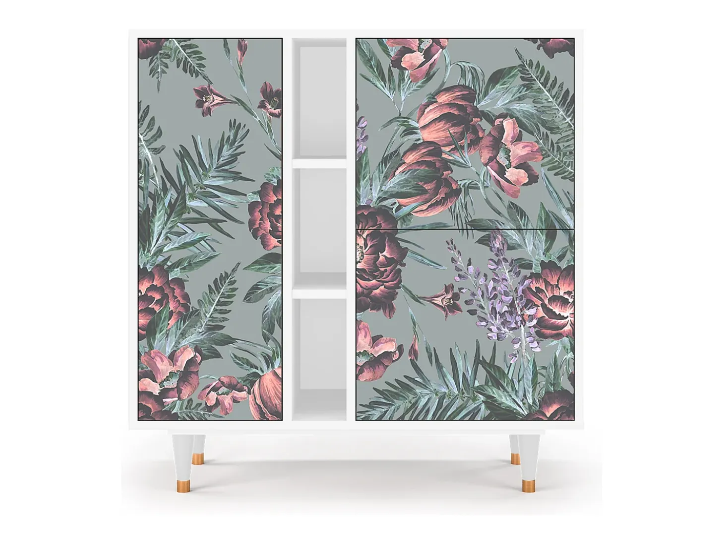 Aparador - 94х96х41 cm - BS5 - Light Peonies, Blanco