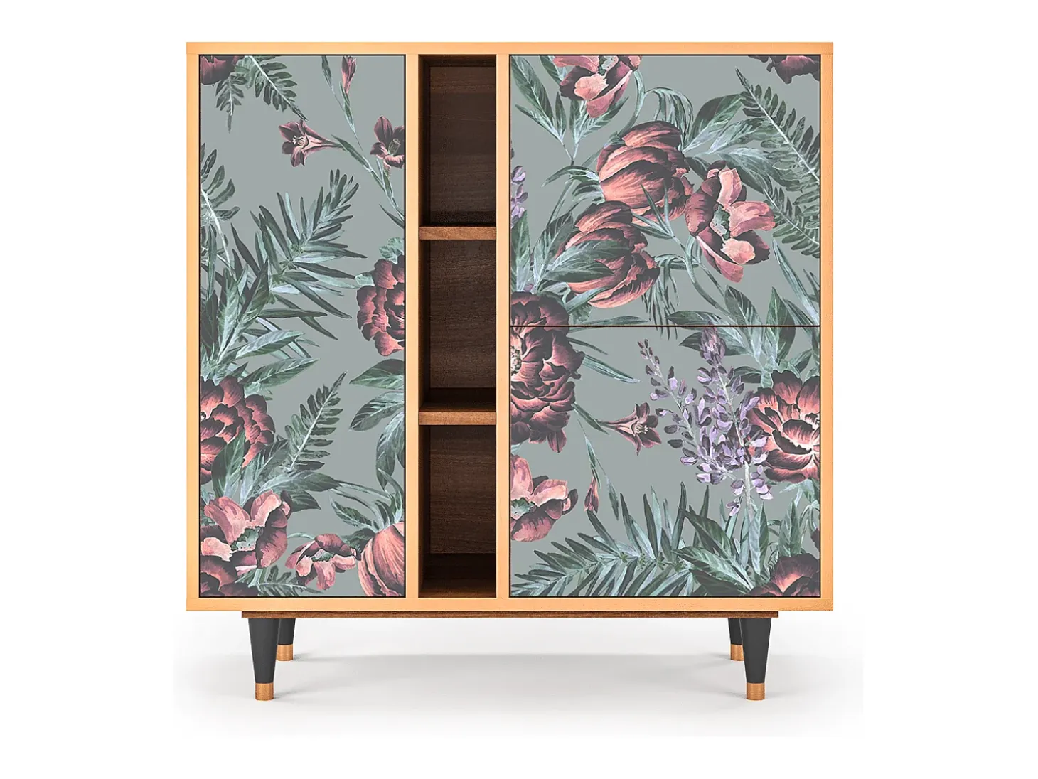 Aparador - 94х96х41 cm - BS5 - Light Peonies, Nogal
