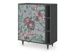 Aparador - 96х110х41 cm - BS6 - Light Peonies, Antracita