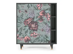 Aparador - 96х110х41 cm - BS6 - Light Peonies, Antracita