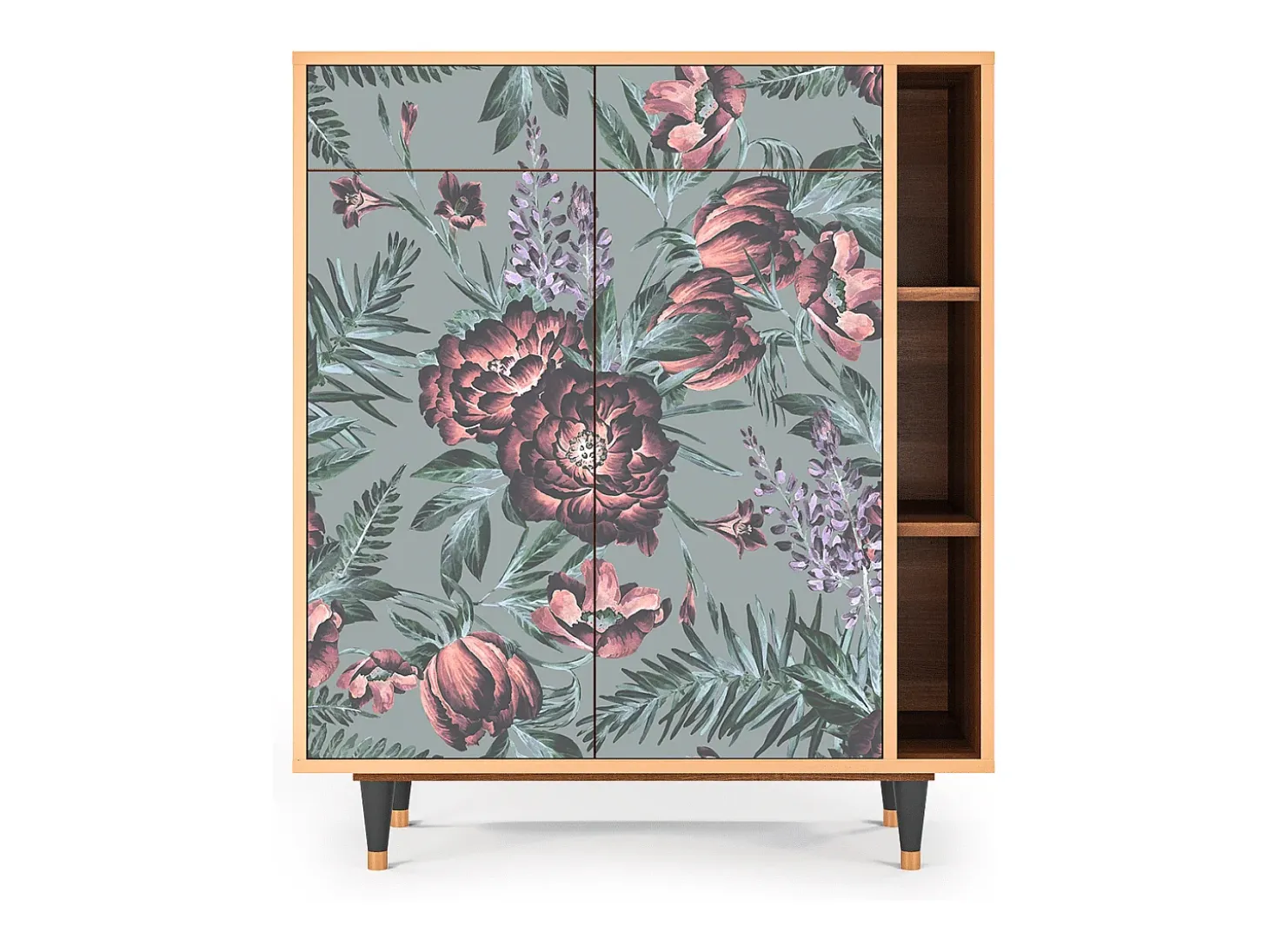 Aparador - 96х110х41 cm - BS6 - Light Peonies, Nogal