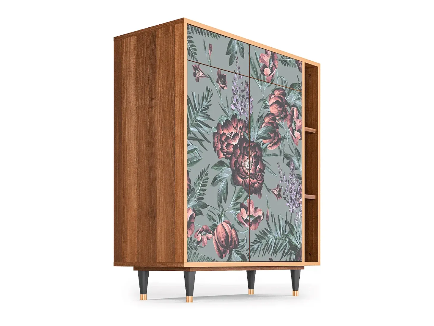 Aparador - 96х110х41 cm - BS6 - Light Peonies, Nogal