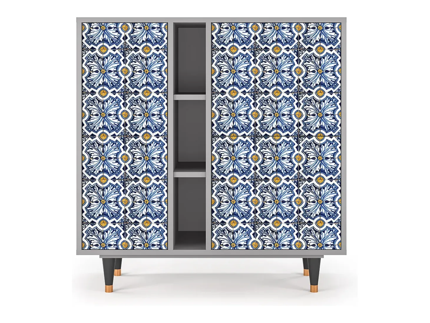 Aparador - 94х96х41 cm - BS5 - Lovely Cornflowers, Gris