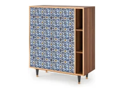 Aparador - 96х110х41 cm - BS6 - Lovely Cornflowers, Nogal
