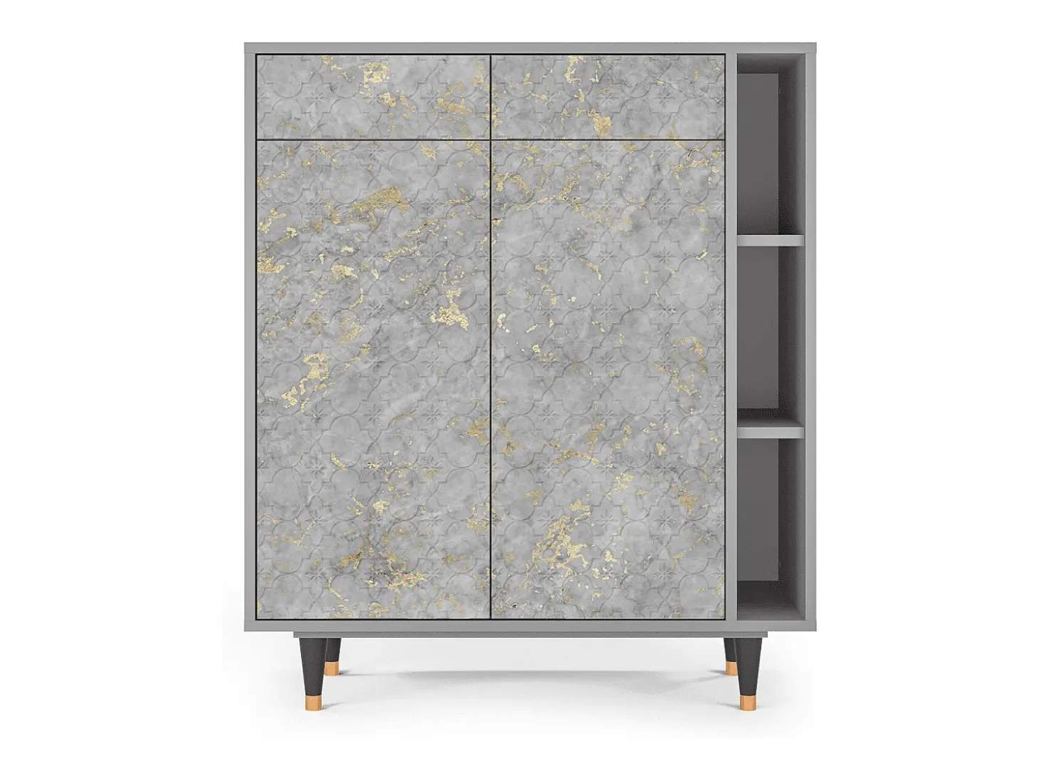 Aparador - 96х110х41 cm - BS6 - Mariana Trench, Gris