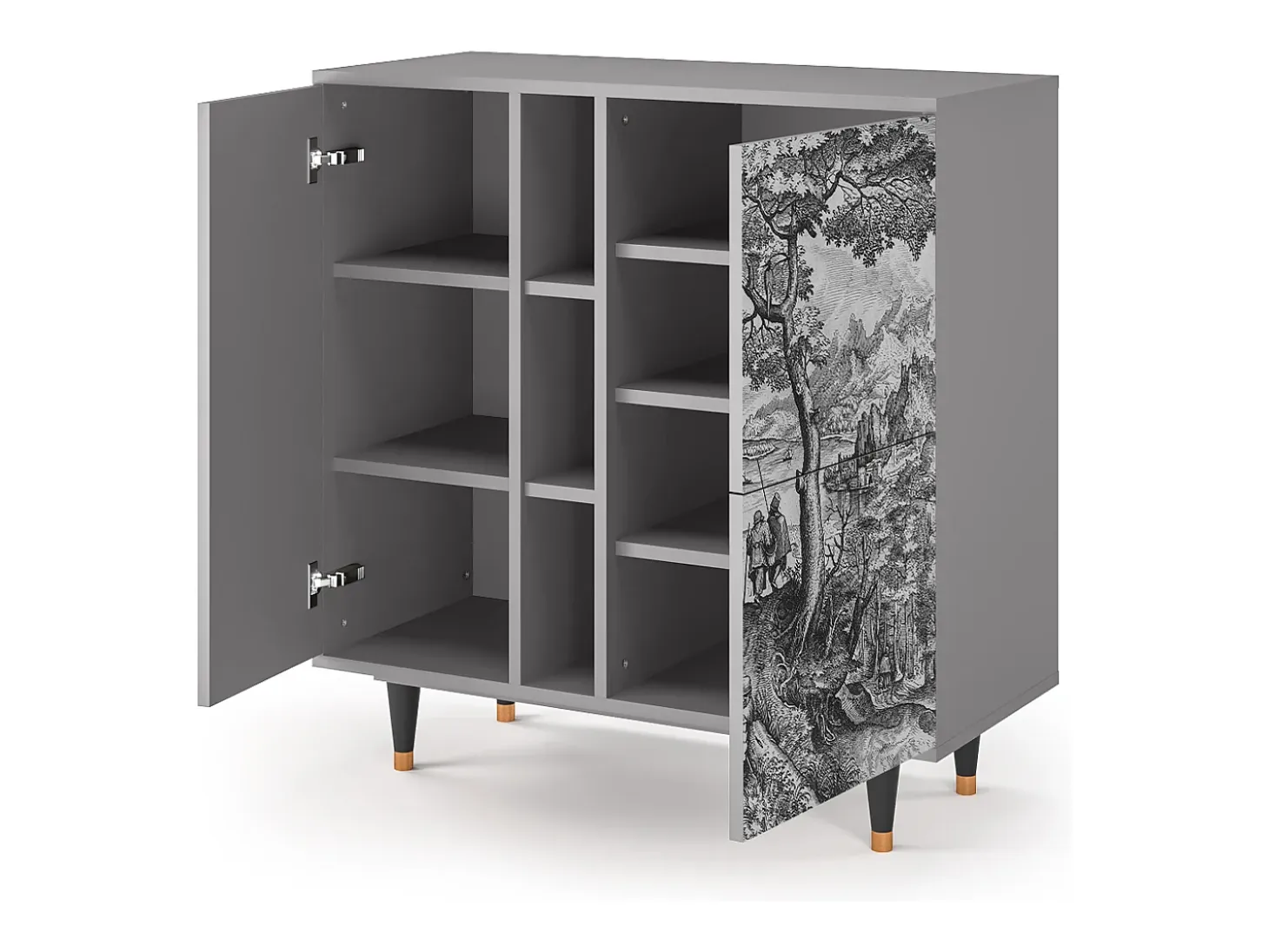 Aparador - 94х96х41 cm - BS5 - Milites Requiescentes, Gris