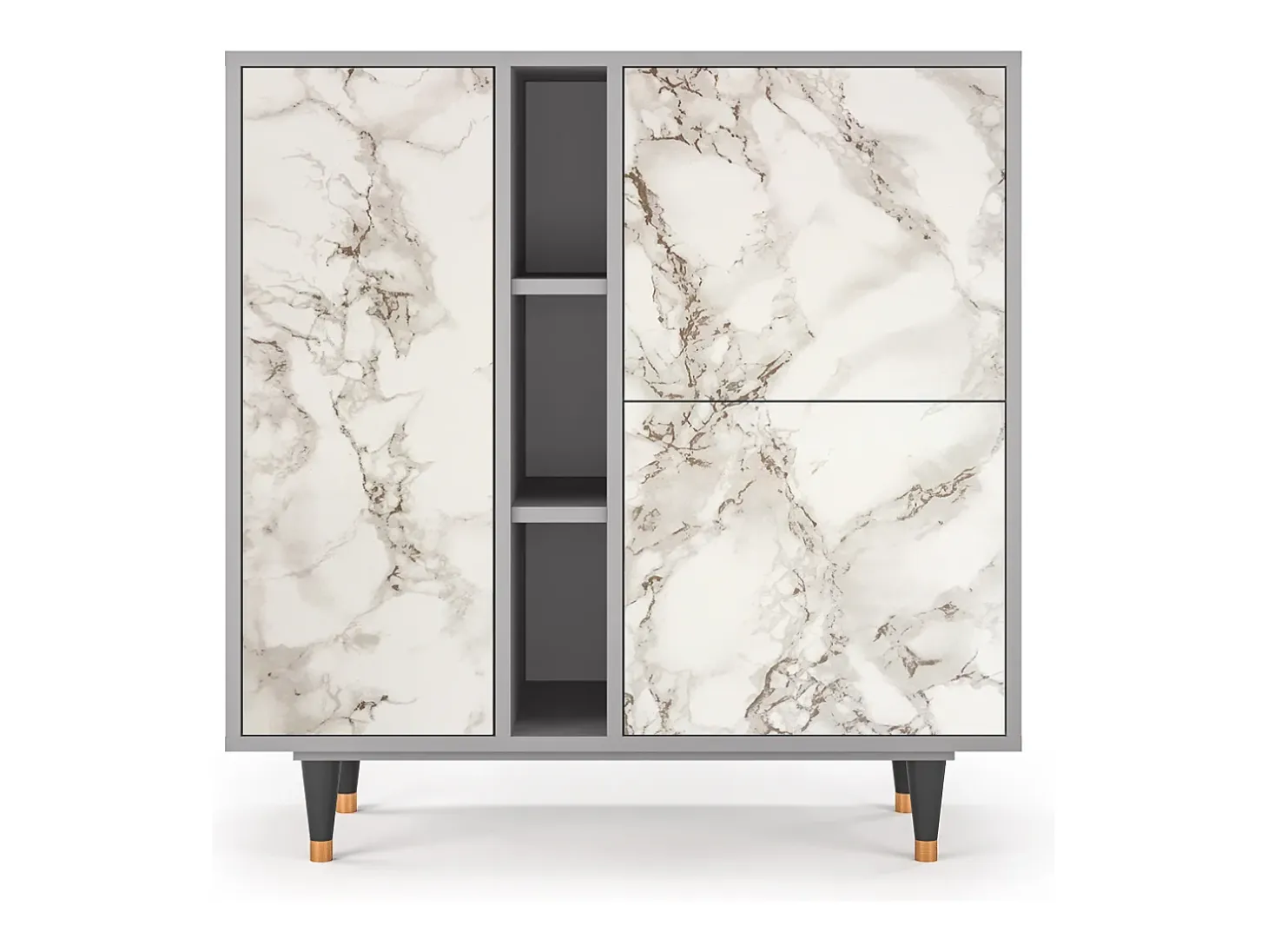 Aparador - 94х96х41 cm - BS5 - Milk Marble, Gris