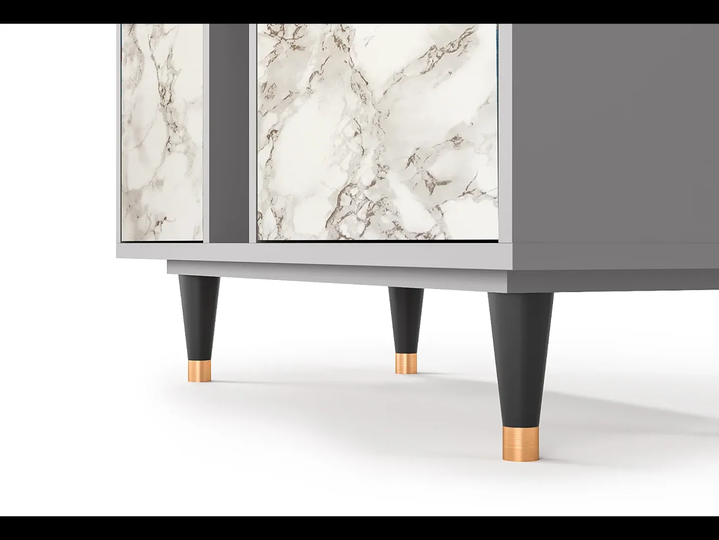 Aparador - 94х96х41 cm - BS5 - Milk Marble, Gris