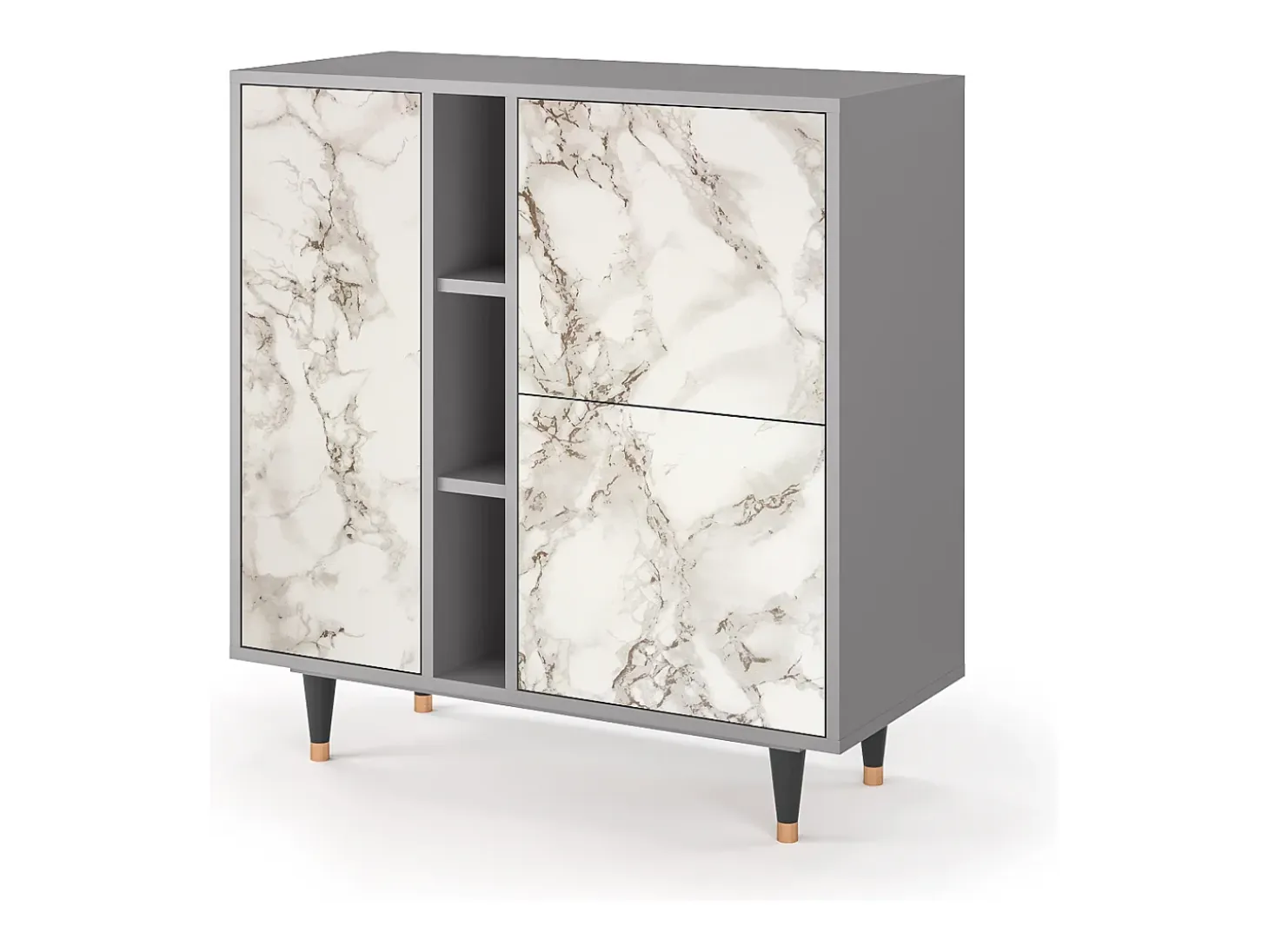 Aparador - 94х96х41 cm - BS5 - Milk Marble, Gris
