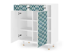 Aparador - 96х110х41 cm - BS6 - Milky Tears, Blanco