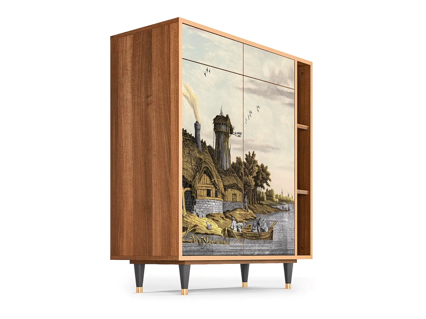 Aparador - 96х110х41 cm - BS6 - Mill along a River, Nogal